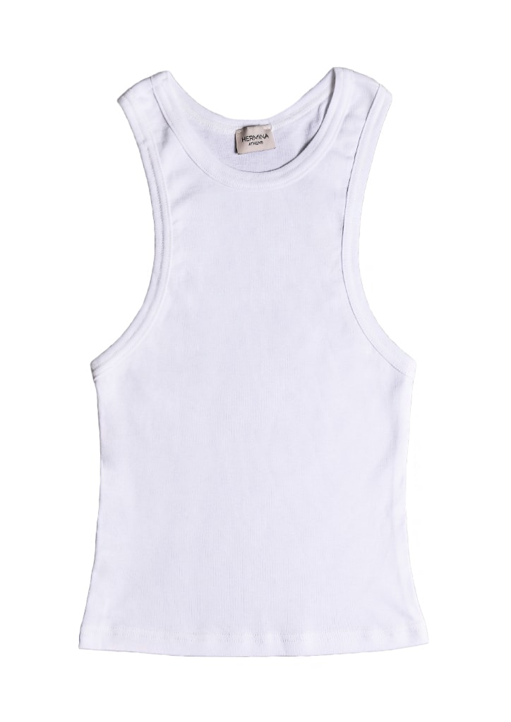 The 70's Tee Round Neck Hardy Low Shoulder Top