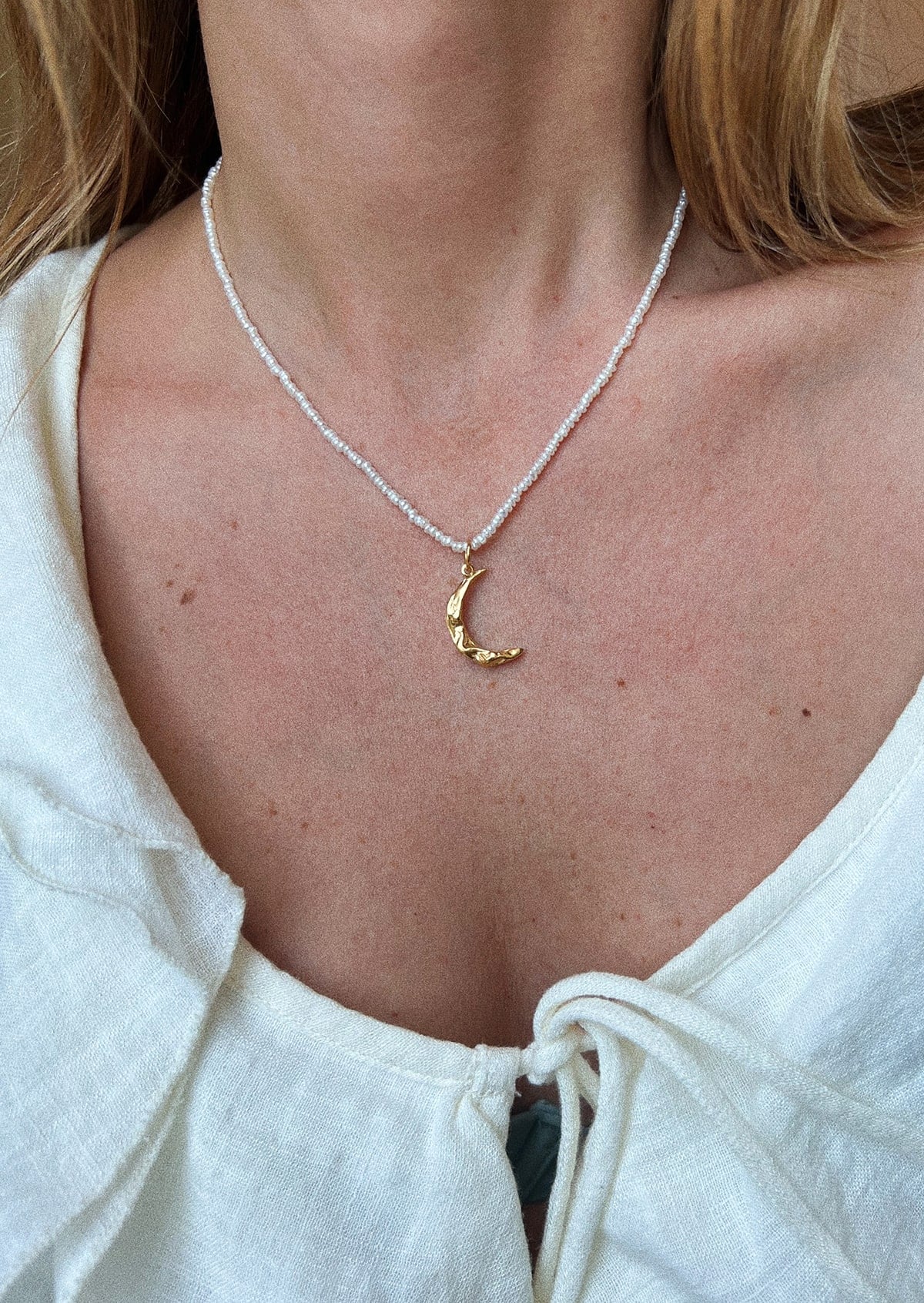 Melies Moon Vintage Pearl Necklace