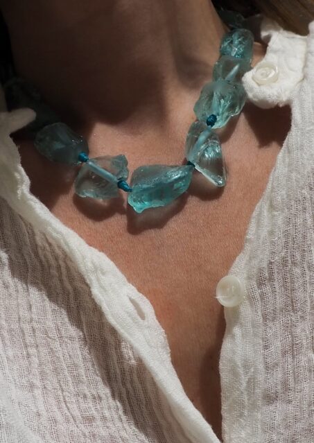 Aerides Aqua Crystal Necklace Aerides Aqua Crystal Necklace