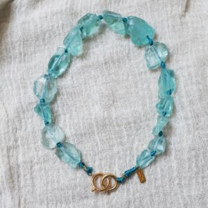 Aerides Aqua Crysrtal Necklace