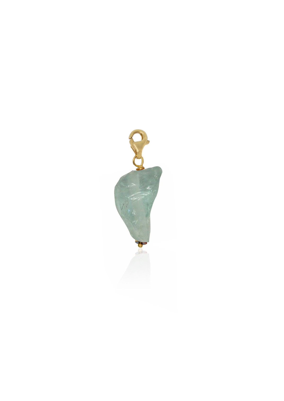 Aqua Crystal Clip On Gold Aqua Crystal Clip On Gold