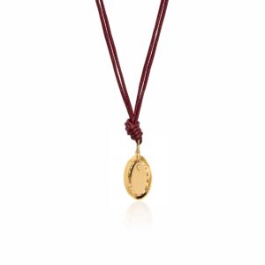 Angel Oval Burgundy Leather