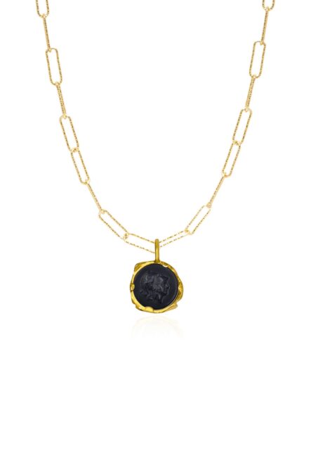 Athéna Cameo Onyx Diamond Cut Necklace Athéna Cameo Onyx Diamond Cut Necklace