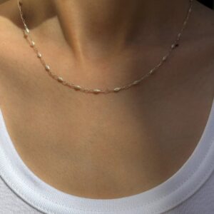 Arabian Pearly White Nights Chain Silver