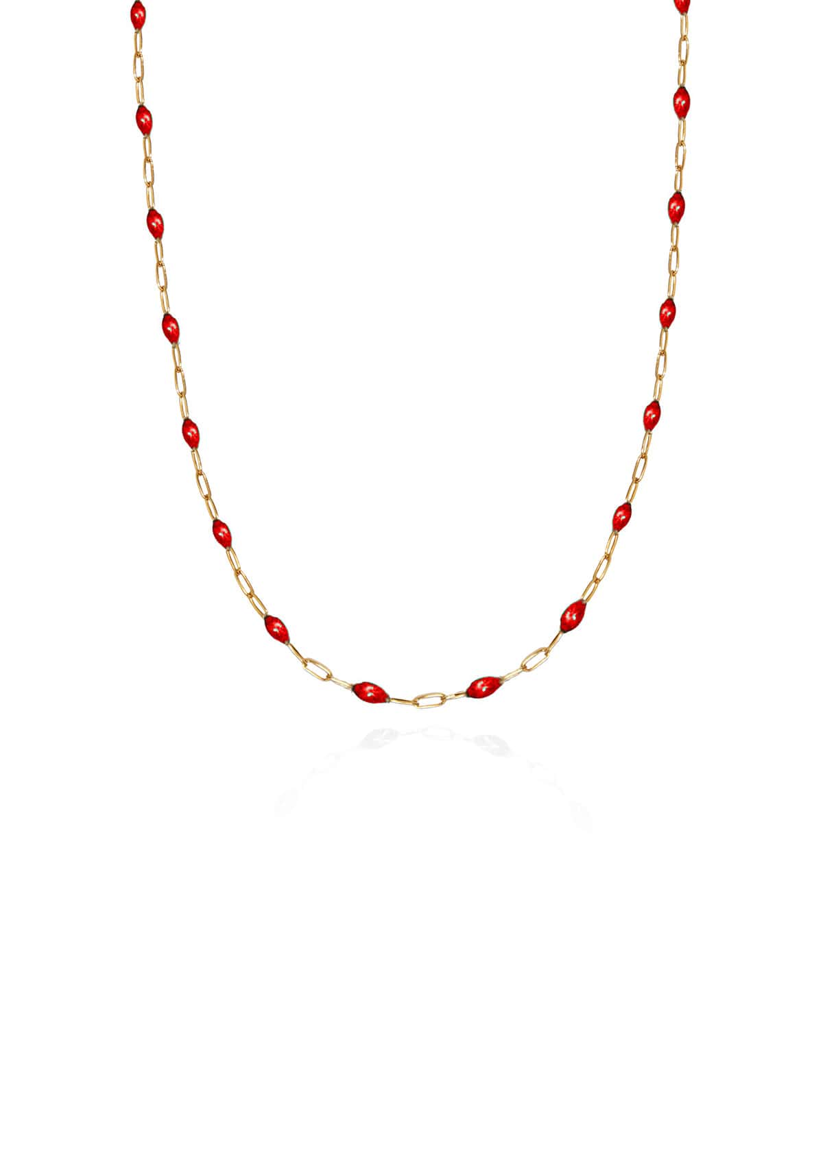 Red Enamel Chain Red Enamel Chain
