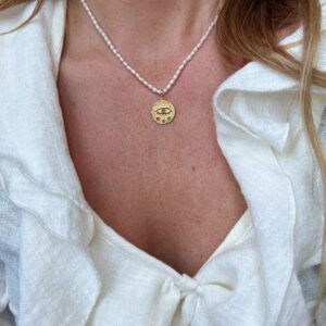 Kressida Mini Oval Pearl Necklace