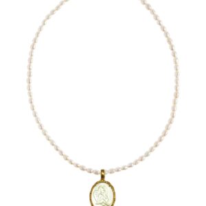 Eros Cameo Pearl Necklace