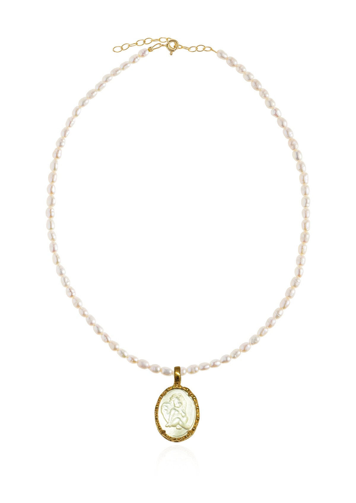 Eros Cameo Pearl Necklace Eros Cameo Pearl Necklace