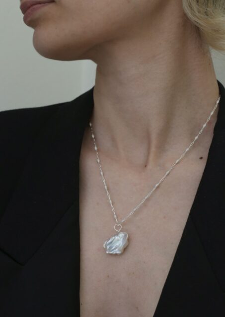 Galini Arabian Pearly White Nights Chain Silver