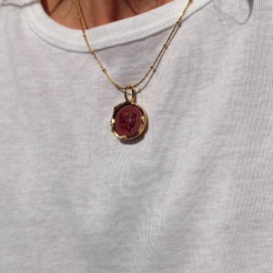 Athéna Cameo Jasper Kronus Necklace