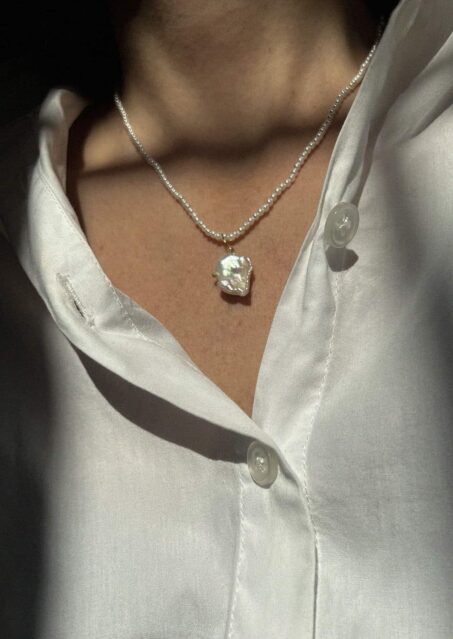 Galini Vintage Pearl Necklace Galini Vintage Pearl Necklace