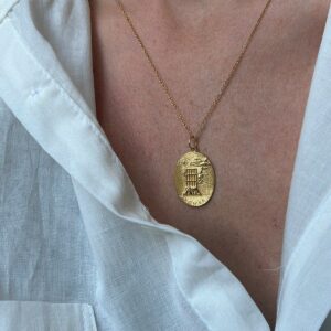 The Tower Oval Tarot Thin Chain