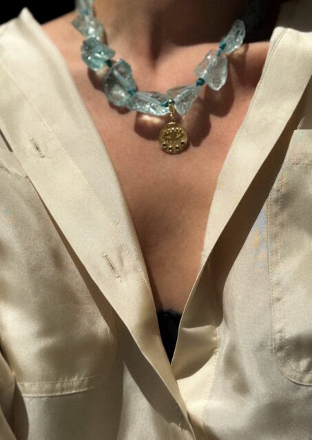 Celeste Quartz Kressida Small Necklace Celeste Quartz Kressida Small Necklace