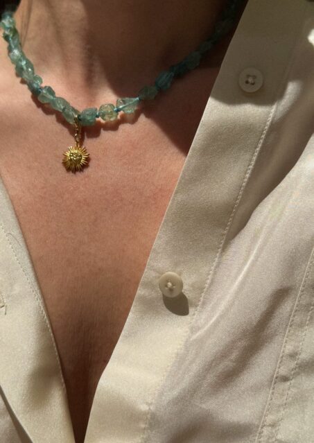 Teal Sun Mini Necklace Teal Sun Mini Necklace