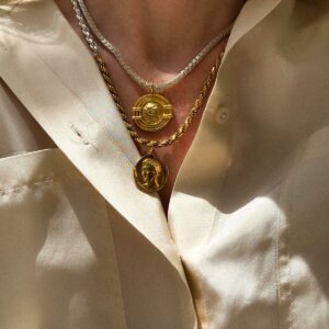 Wreath Of Achilles & Hermis Necklace + Hercules Coin Necklace