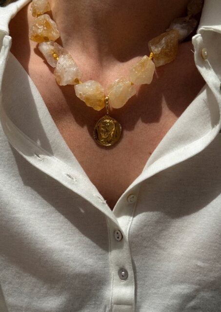 Citrine Rock Hermis Large Necklace Citrine Rock Hermis Large Necklace