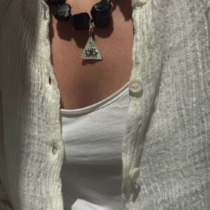 Onyx Kressida Pyramis Large Necklace