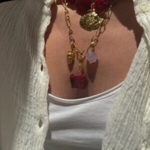 Fortuna Necklace + Venus Red Nikolaos Necklace