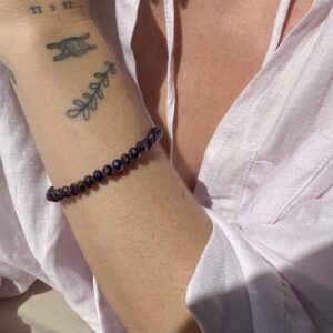 Midnight Mauve Crystal Bracelet Gold