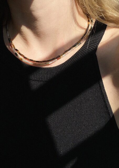 Tiger’s Eye Tube Necklace Tiger's Eye Tube Necklace