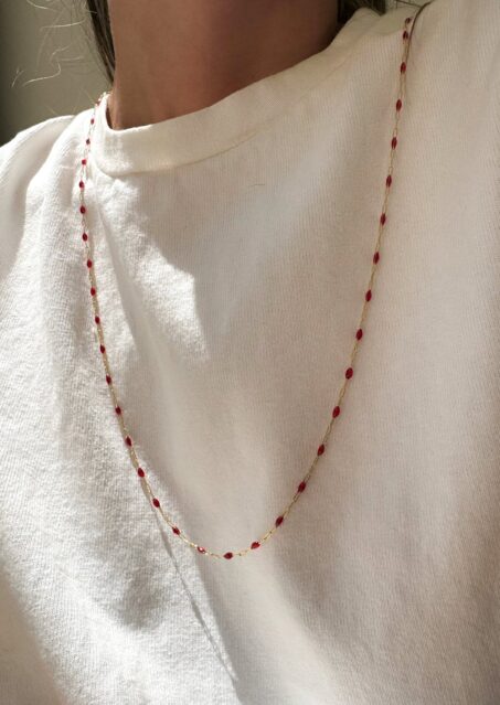 Red Enamel Chain Red Enamel Chain