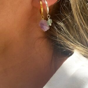 Fystiki Hammered Hoops + Myrtilo Hammered Hoops