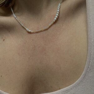 Moon Stone Pearl Necklace