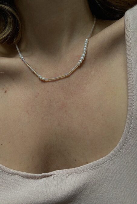 Moon Stone Pearl Necklace Moon Stone Pearl Necklace