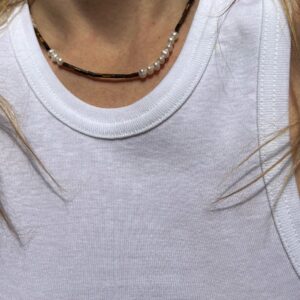 Tiger Eye Pearl Necklace