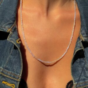 Moon Stone Tube Necklace