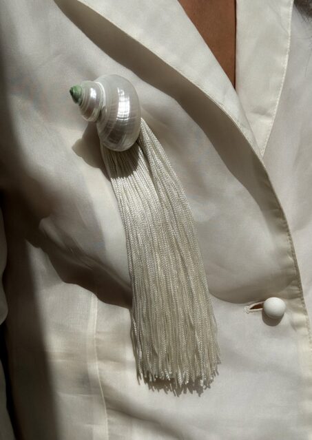 Ursula Tassel Brooch Ivory Ursula Tassel Brooch Ivory