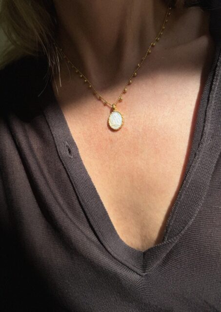 Eros Cameo Pearl Kuduni Necklace Eros Cameo Pearl Kuduni Necklace