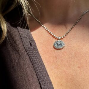 Leon Cameo Hematite Sylvia Necklace