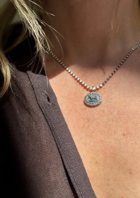 Leon Cameo Hematite Sylvia Necklace Leon Cameo Hematite Sylvia Necklace