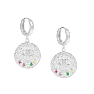 Kressida Slip On Earrings Sterling SIlver multi