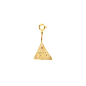 Kressida Pyramis Small Clip On Red Gold