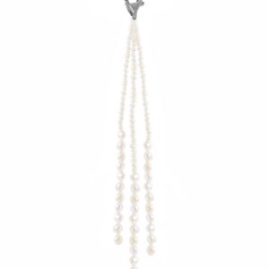 Cascade Pearl Clip On Silver