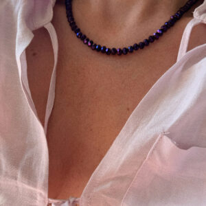 Midnight Mauve Crystal Necklace