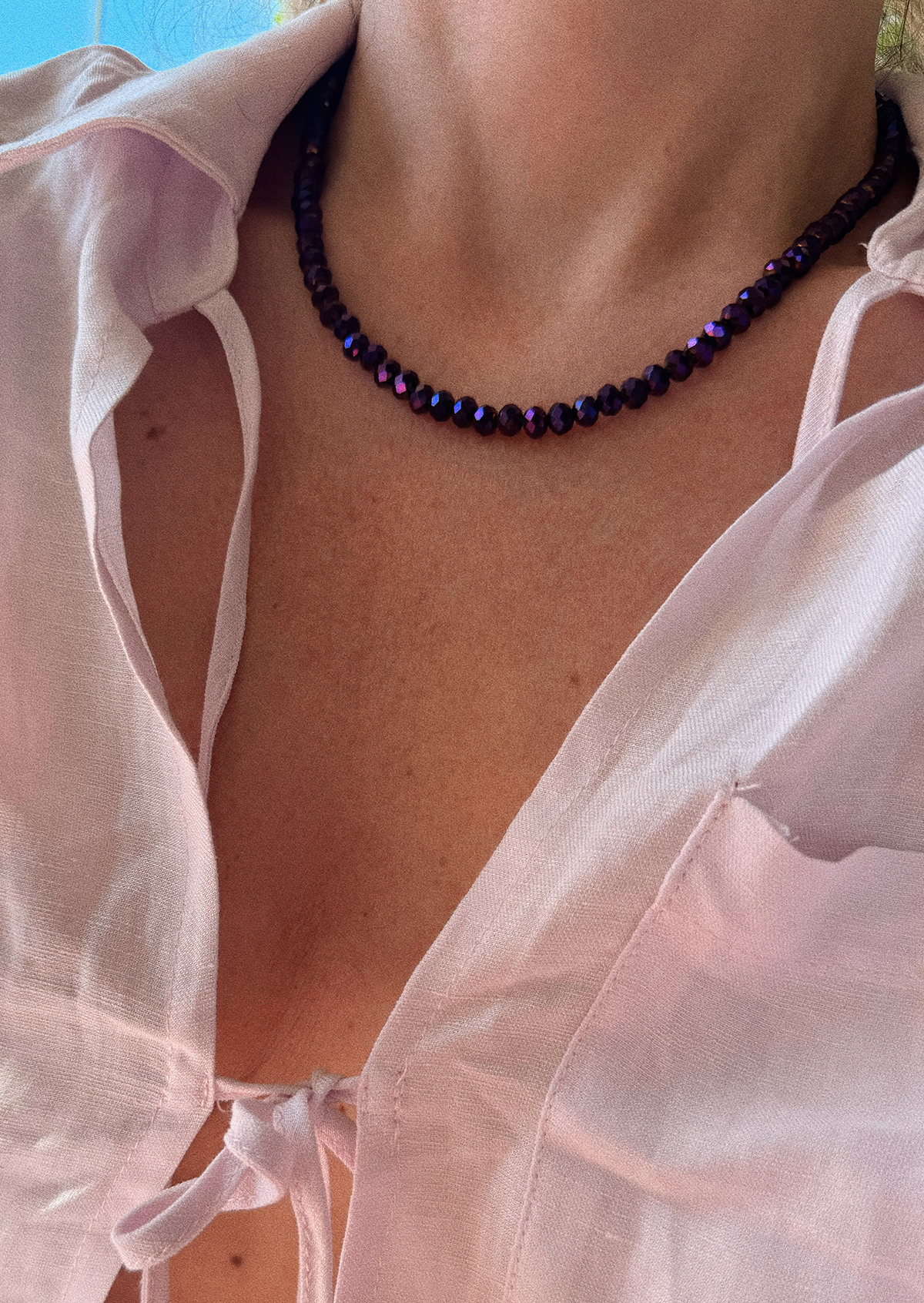 Midnight Mauve Crystal Necklace Midnight Mauve Crystal Necklace