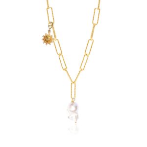 Sun Mini Clip On Lost Sea Diamond Cut Necklace