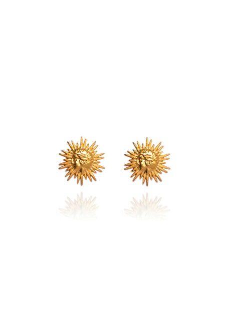 Mini Gold Sun Earrings