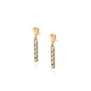 Diamante Chain Nugget Earrings