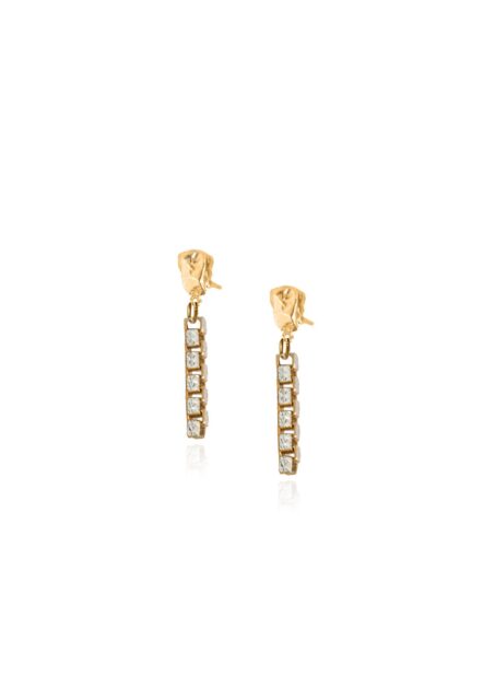 Diamante Chain Nugget Earrings