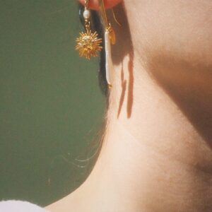 Neria Pearl Earrings / Sun Nugget Pearl Earrings