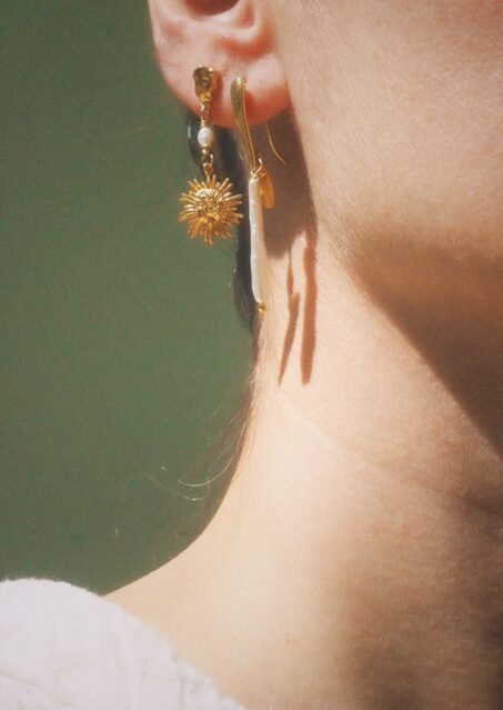 Neria Pearl Earrings / Sun Nugget Pearl Earrings Neria Pearl Earrings / Sun Nugget Pearl Earrings