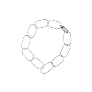 Oval Statement Bracelet Silver