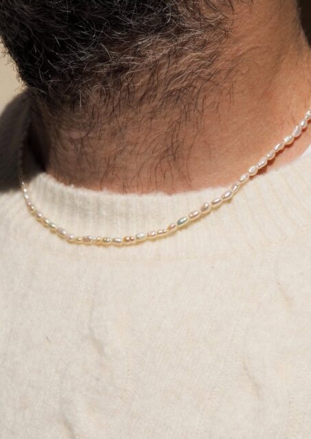Oval Pearl Necklace For Him