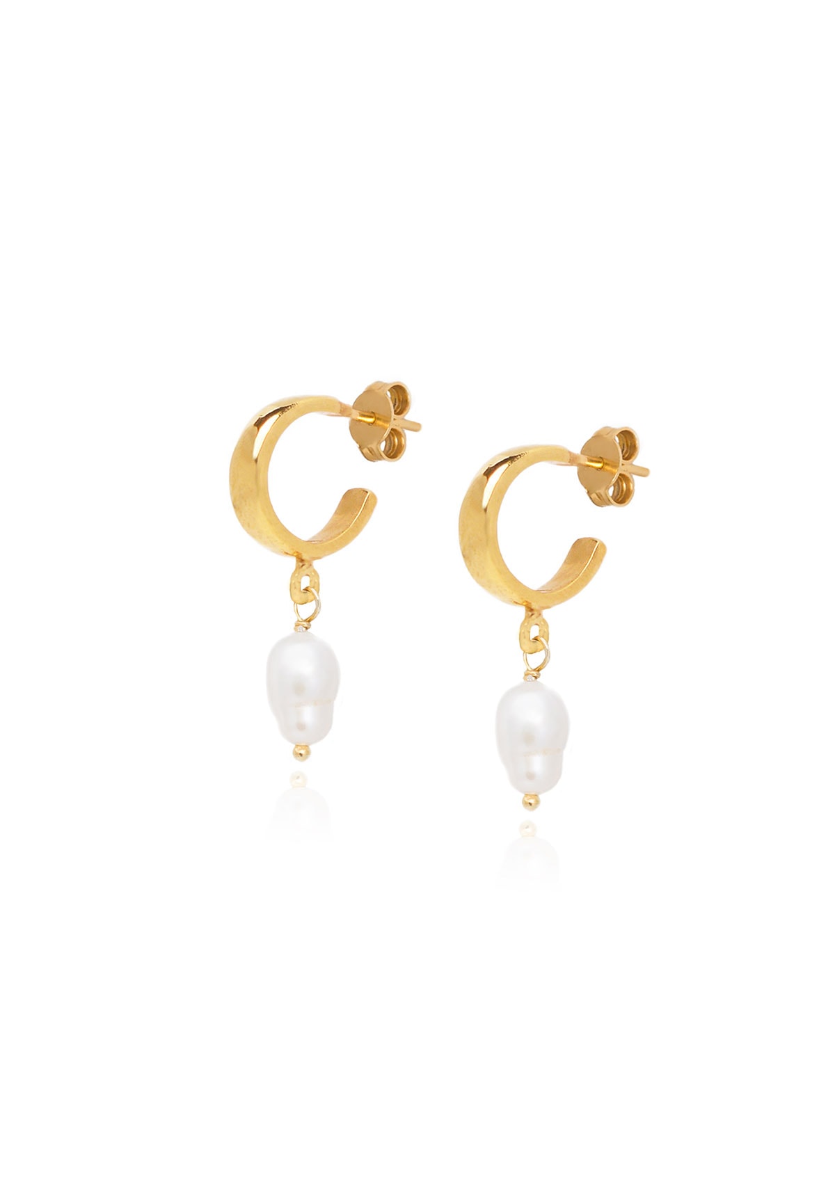Pearl Drop Mini Hoop Earrings Pearl Drop Mini Hoop Earrings