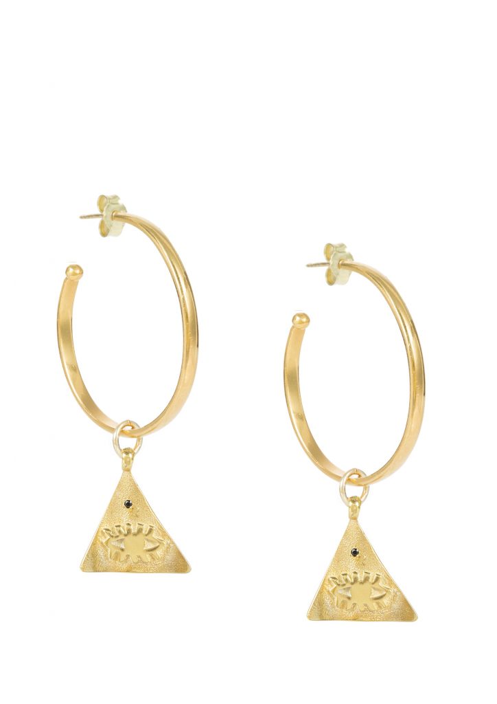 Kressida Pyramis Hoop Earrings