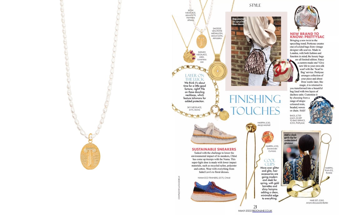 Hermina Athens in Red magazine